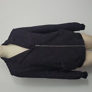 Alexander Wang $1200 Tweed Wool Blend Bomber Style Blazer Size 8